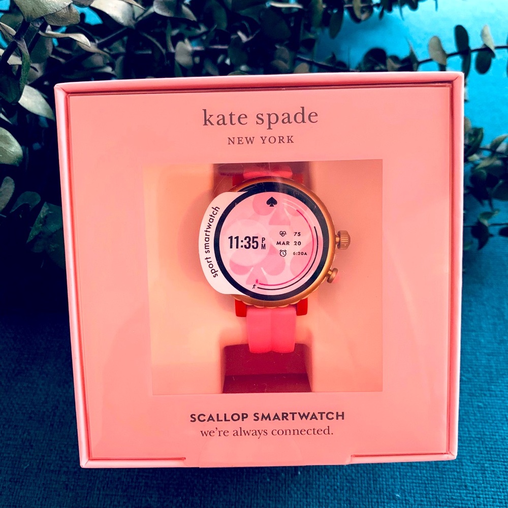 ❤️♠️ Pink silicone scallop sport smartwatch